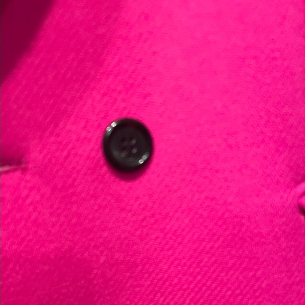 Vibrant Pink Double-Breasted Coat - Picture 2 of 5